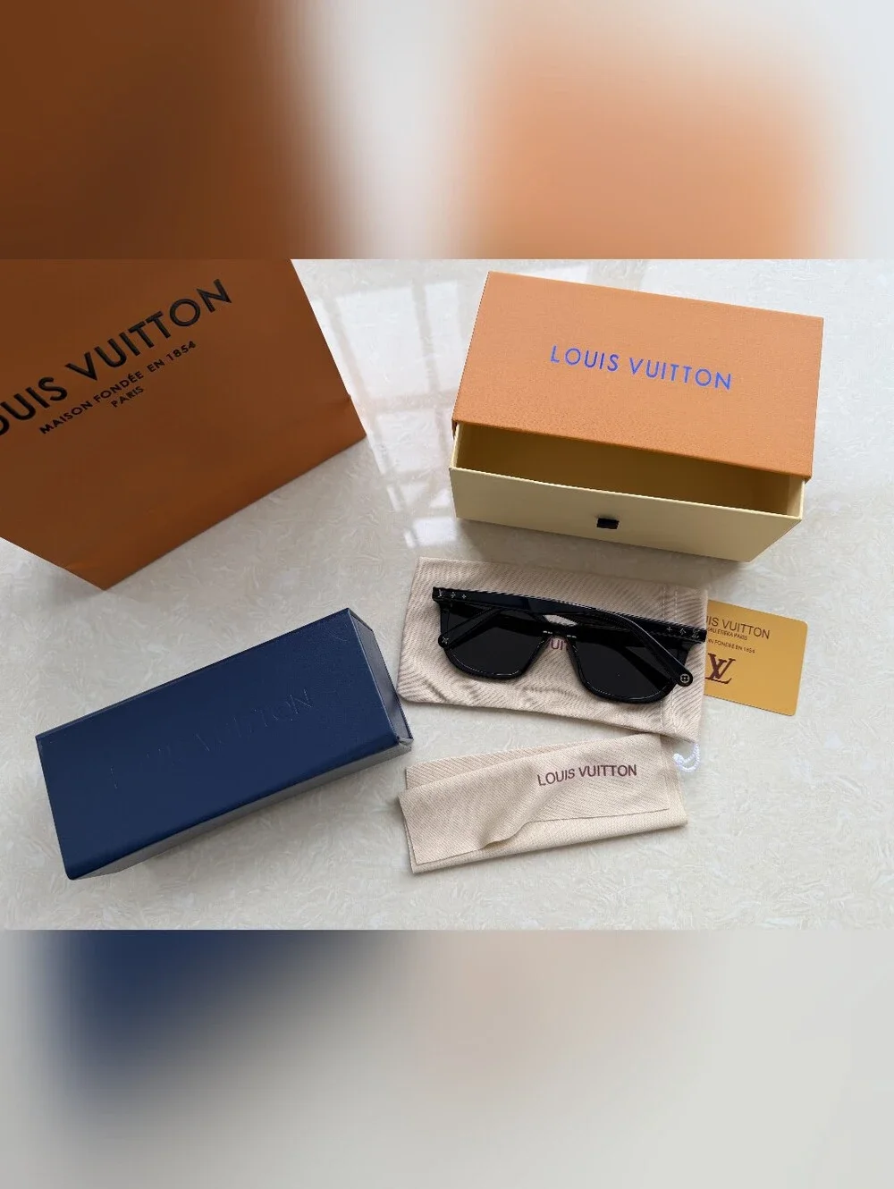 Louis Vuitton Black Women's Square Sunglasses